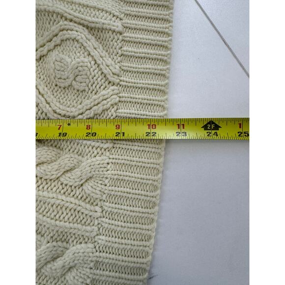 Lord & Taylor Vintage 1960s Men’s Cable Knit Fisherman Acrylic Sweater Large - Picture 7 of 11